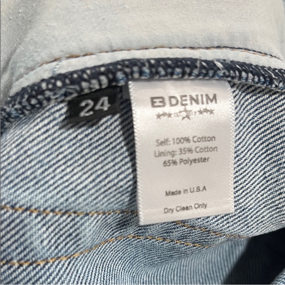 EB Denim Fold Over Waist Wide Leg Jeans street style USA actual sz 28 grunge - Picture 4 of 15